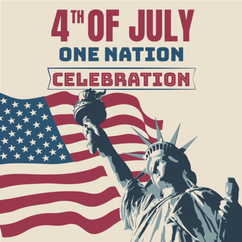 Statue of Liberty-Spirited 4th of July Event Sign Template